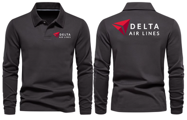 AIR DELTA AIRLINES LONG SLEEVE  POLO